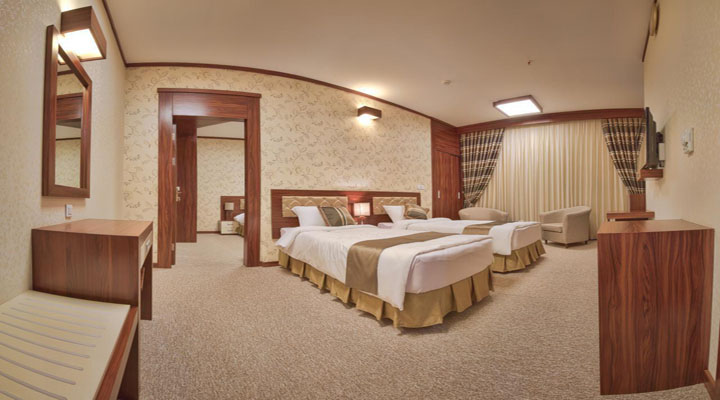 نمای اتاق هتل حلما مشهد