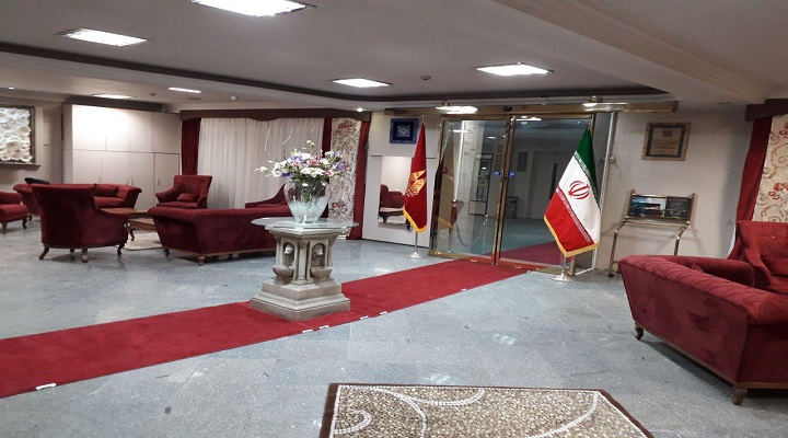 نمای لابی هتل آپارتمان مشکات مشهد