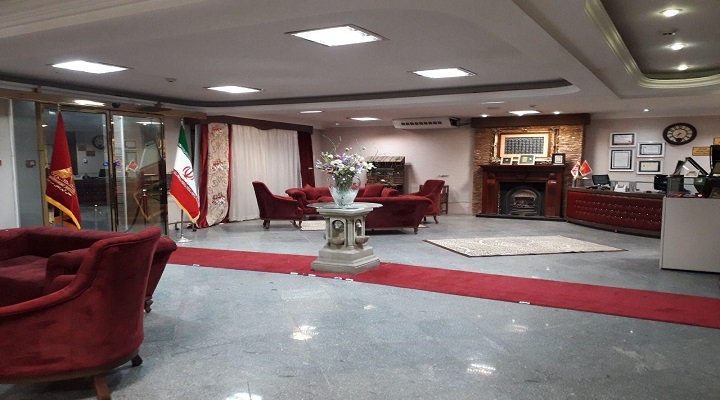 نمای لابی هتل آپارتمان مشکات مشهد