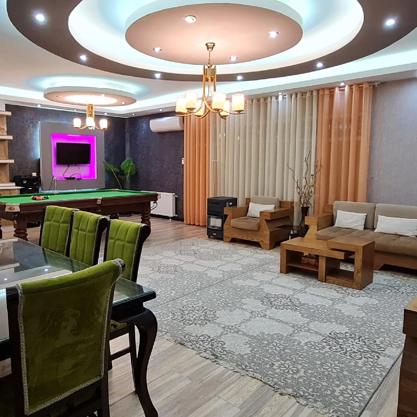 خانه باغ استخردار سرپوشیده آبگرم سیب سبز با بیلیارد سهیلیه