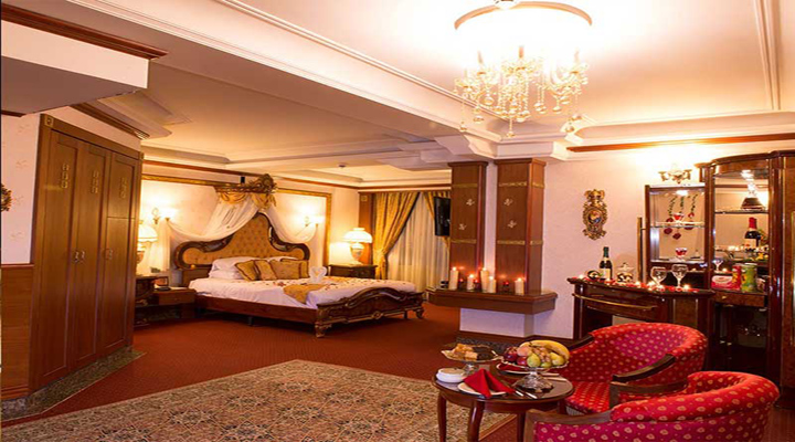 نمای اتاق های هتل قصر طلایی مشهد