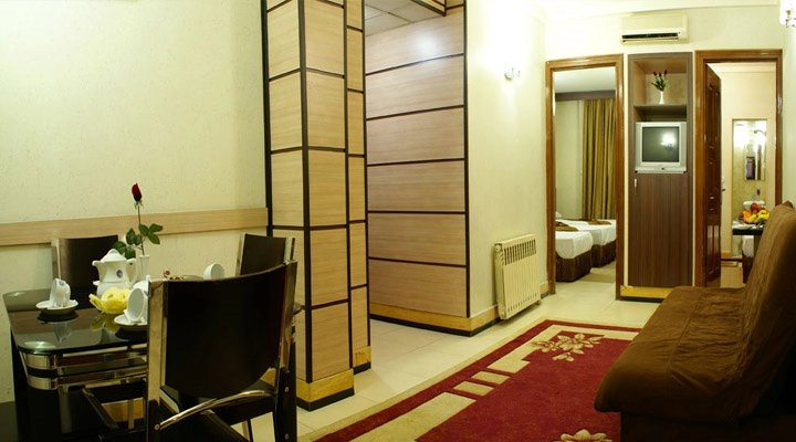 نمای اتاق هتل ابریشم مشهد