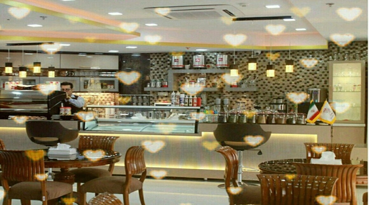 نمای کافی شاپ هتل مهسان قم 