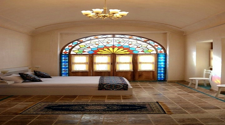 نمای داخلی اتاق های اقامتگاه سنتی یاسمین راهب	
